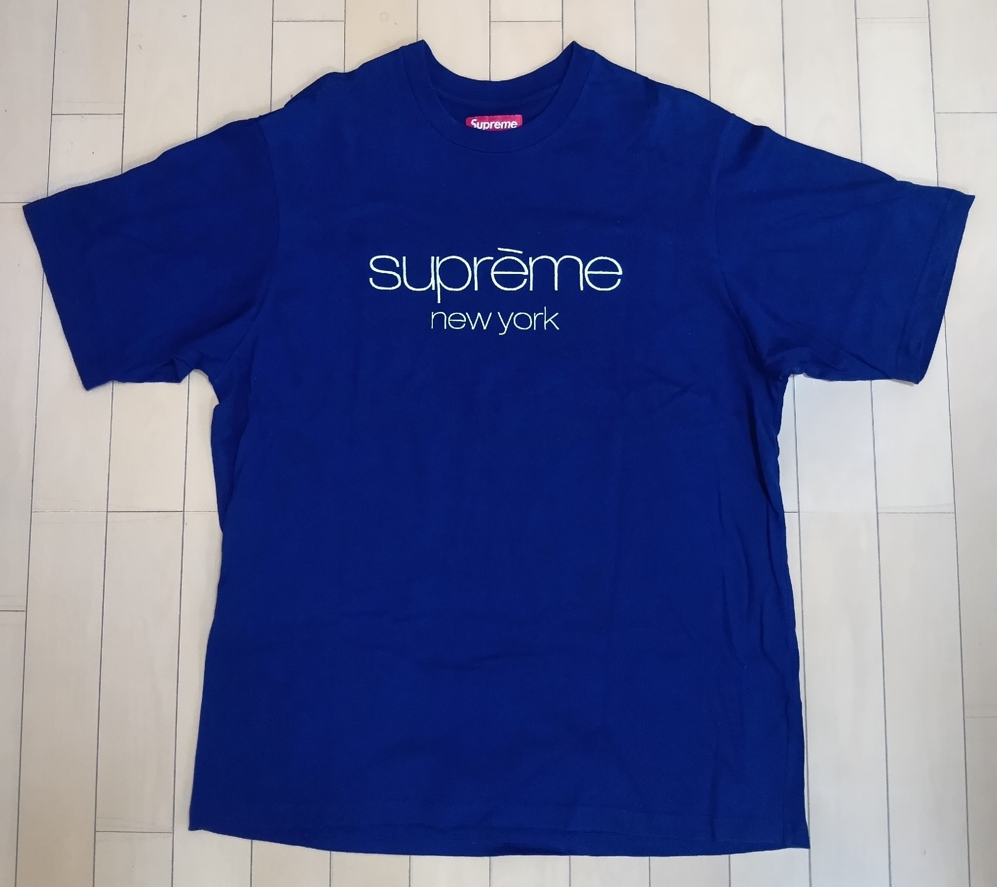 Supreme Classic Logo S/S Top "Navy"