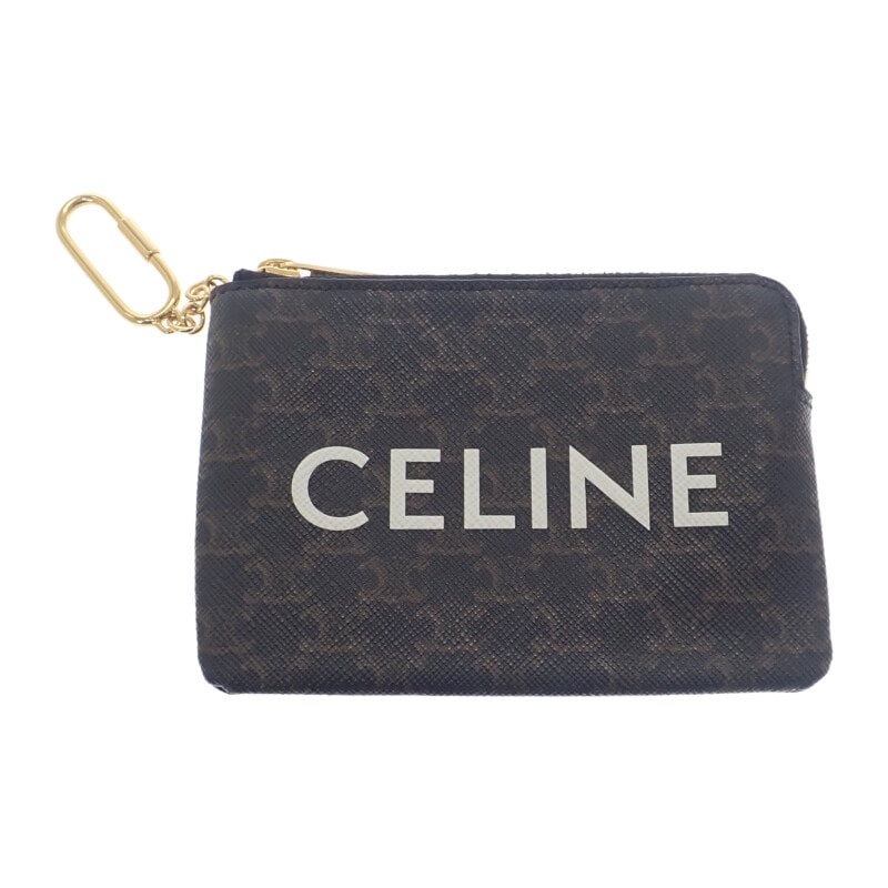 セリーヌ CELINE コインパース 10C662CA2.38NO コインケース ポリウレタン ブラウン レディース【中古】【ABランク】