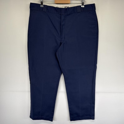 古着 ディッキーズ Dickies ワークパンツ 874 ストレート チノパン ワンポイントロゴ 長ズボン ジッパーフライ w42 L29 ネイビー メンズ