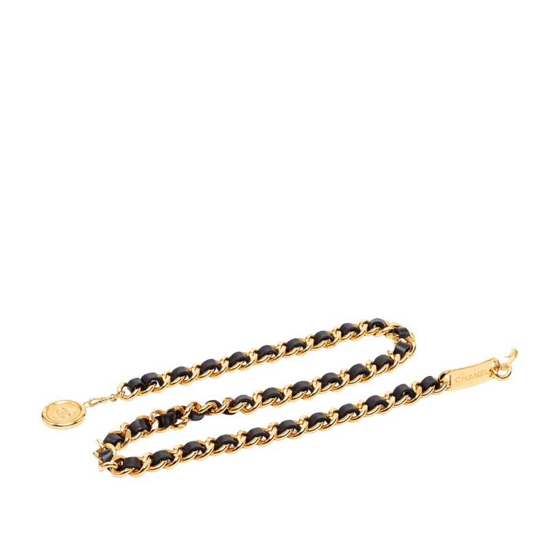 シャネル ココマーク 31 RUE CAMBON チェーン ベルト ゴールド レザー メッキ GP レディース CHANEL 【中古】