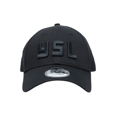 サンローラン × NEW ERA ニューエラ YSLロゴ キャップ 帽子 サイズ:ONE SIZE 677333 ブラック コットン レディース SAINT LAURENT 中古