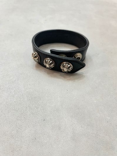Chrome Hearts 3 Button 2 Snap Bracelet Cross "Black"