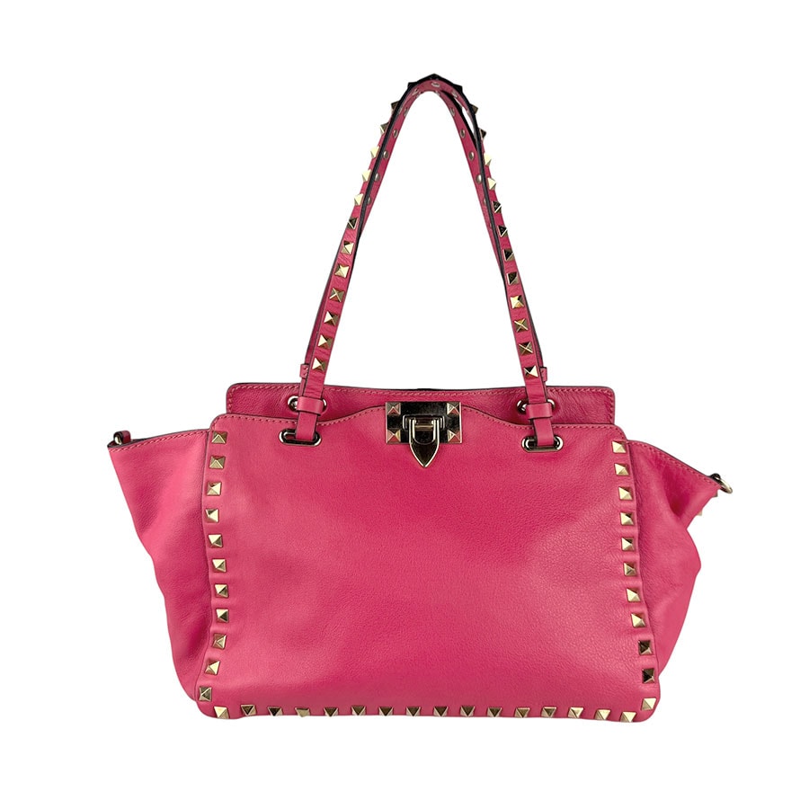 ヴァレンティノ ガラヴァーニ Valentino Garavani ハンドバッグ ショルダーバッグ レザー ピンク レディース【中古】 z6764