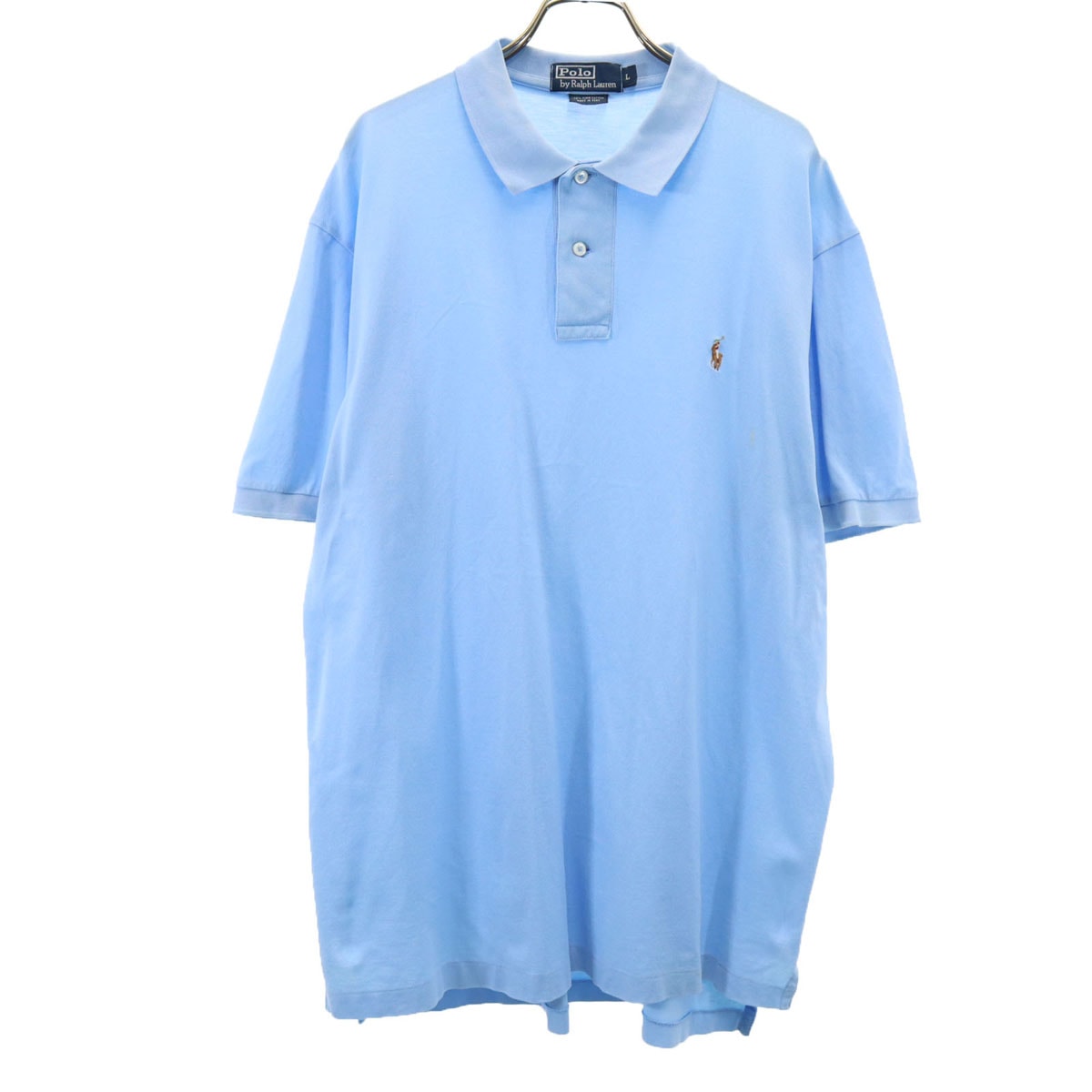 Polo by Ralph Lauren ポロバイラルフローレン 半袖 ポロシャツ L ブルー系 ピマコットン