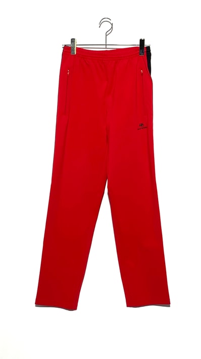 BALENCIAGA Straight Pants Side Track 38 Rayon "RED"