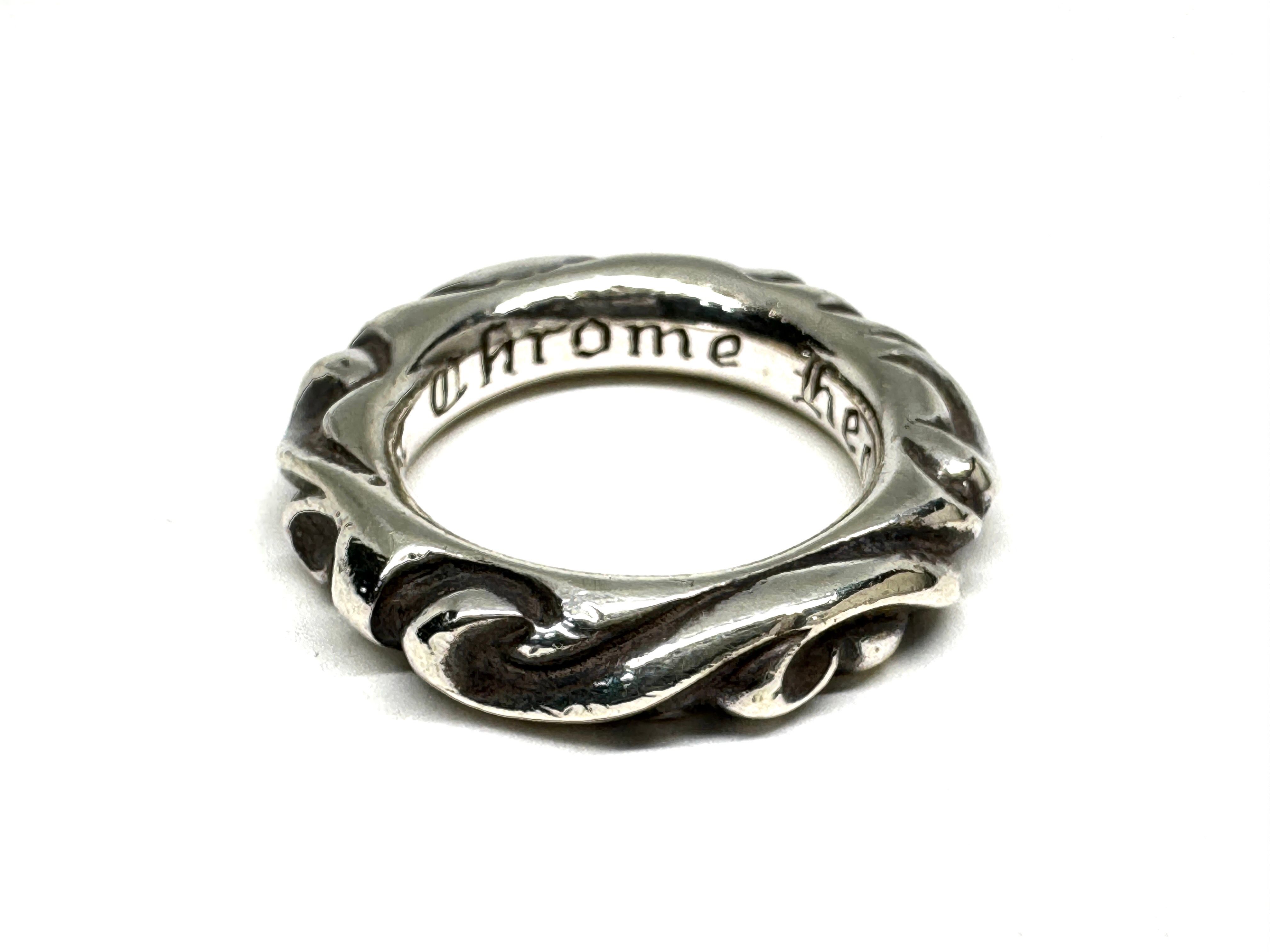 Chrome Hearts Scroll Band Ring "Silver"