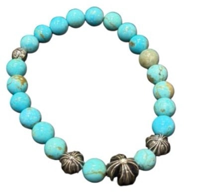 Chrome Hearts 8mm BEAD 13 "Turquoise"