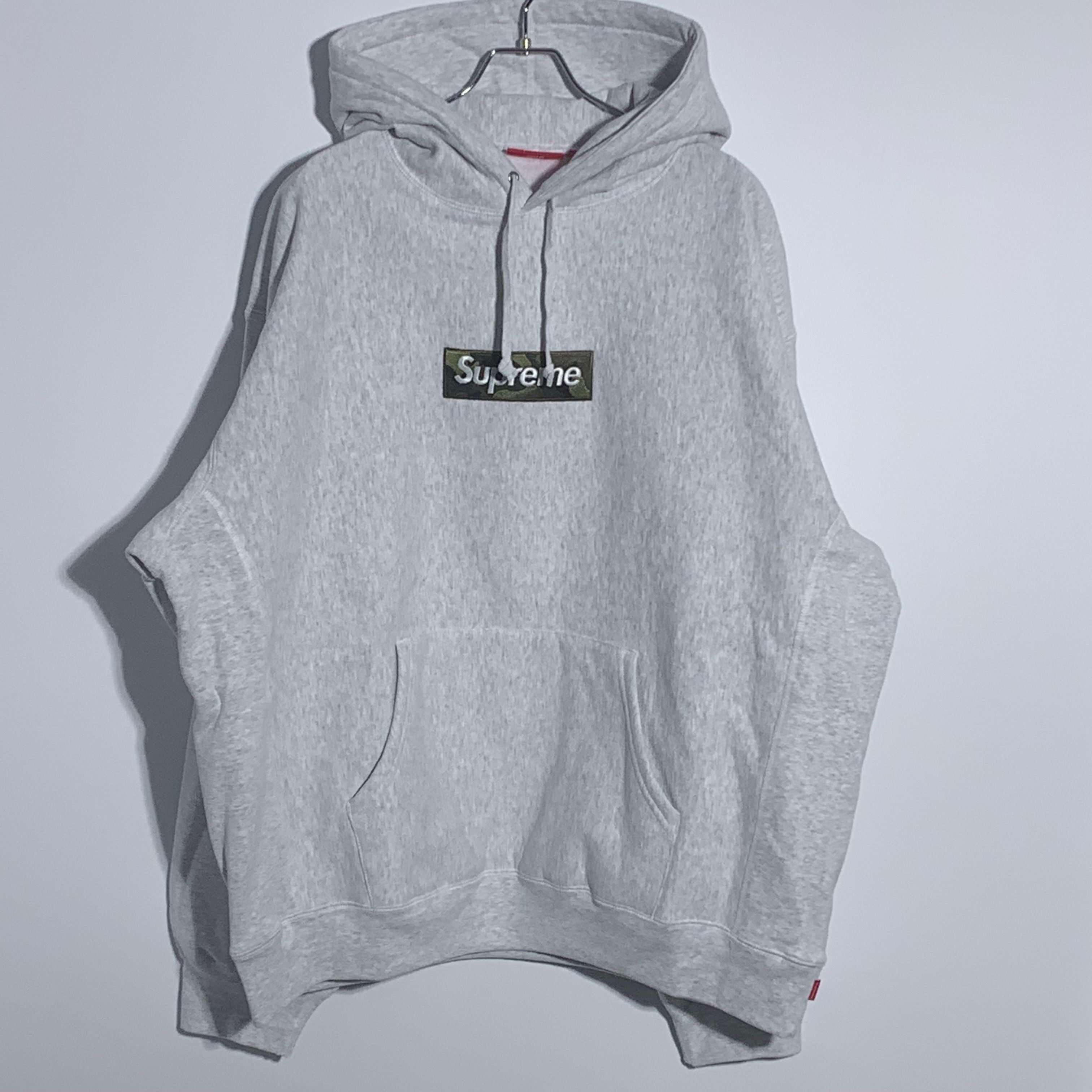 Supreme Box Logo Hooded Sweatshirt "Ash Grey" (23FW)
