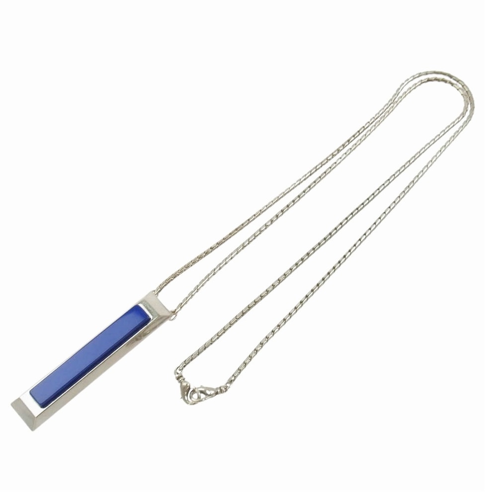 JOHN LAWRENCE SULLIVAN ジョンローレンスサリバン ネックレス プレート ネックレス シルバー シルバー系 ブルー系【中古】