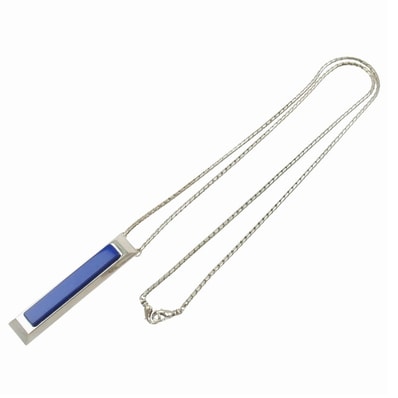 JOHN LAWRENCE SULLIVAN ジョンローレンスサリバン ネックレス プレート ネックレス シルバー シルバー系 ブルー系【中古】