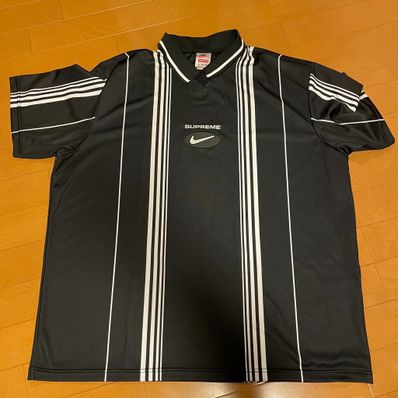 Supreme / Nike Jewel Stripe Soccer Jersey "Black"