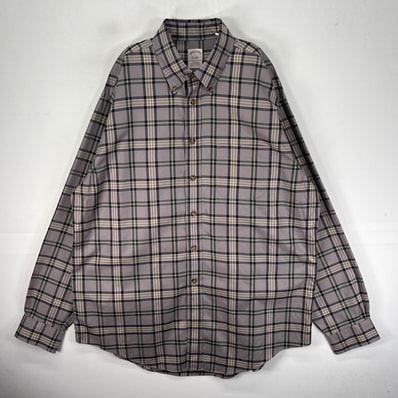 古着 ブルックスブラザーズ Brooks Brothers 長袖シャツ ボタンダウン 1818 L グレー系 チェック メンズ