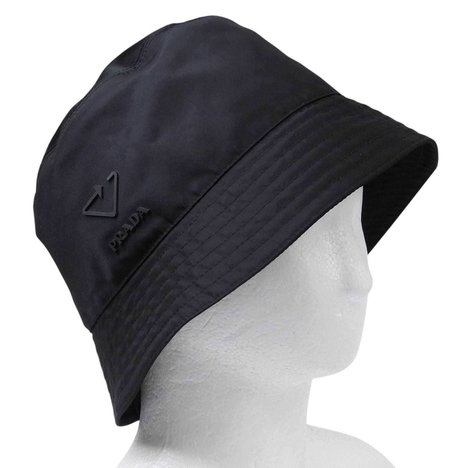 美品 プラダ ハット Re-Nylon バケットハット ブラック 2HC137