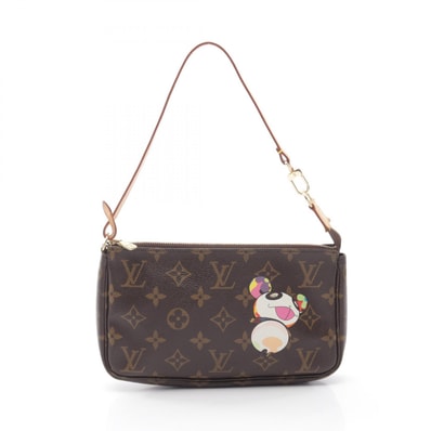 ルイ・ヴィトン LOUIS VUITTON ポシェットアクセソワール ハンドバッグ バッグ PVCコーティングキャンバス レザー モノグラムパンダ レディース ブラウン系 M51981 【中古】