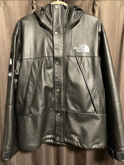 Supreme x The North Face Leather Mountain Parka "Black"