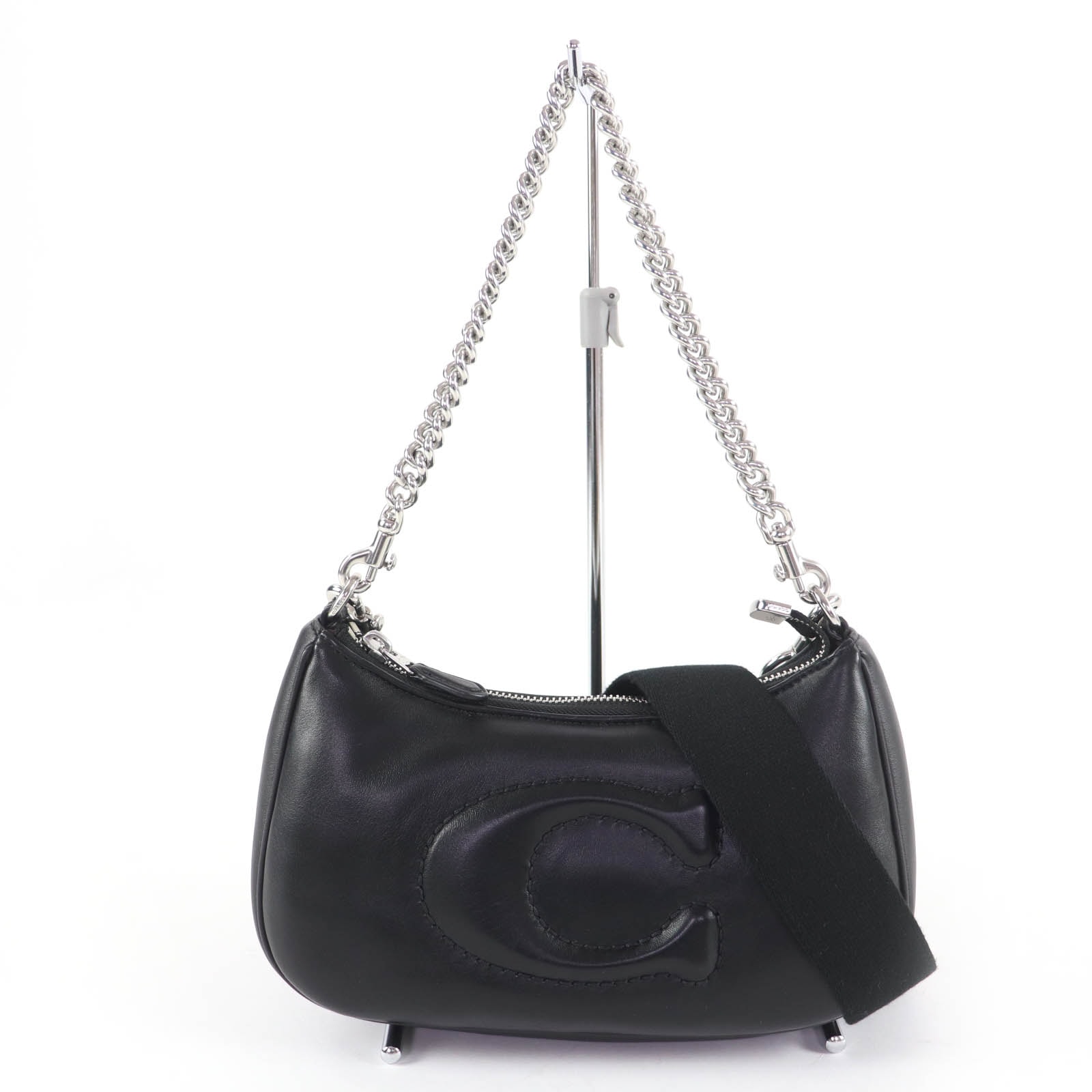 極美品 コーチ ショルダーバッグ テリ ブラック レディース CJ608