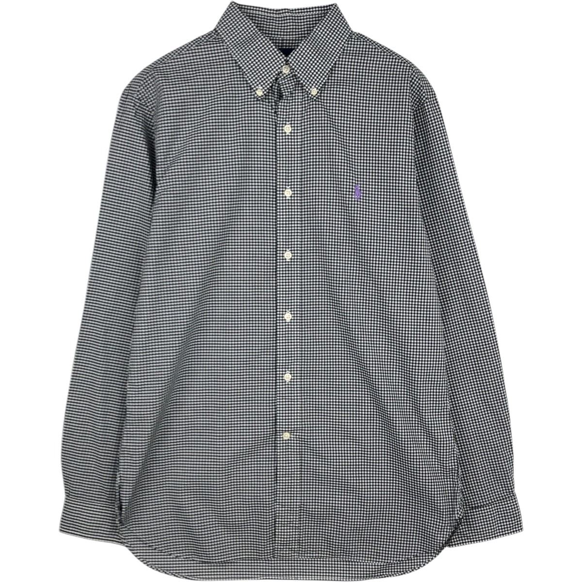古着 ラルフローレン Ralph Lauren SLIM FIT ギンガムチェック 長袖 ボタンダウンチェックシャツ メンズL相当/eaa632560