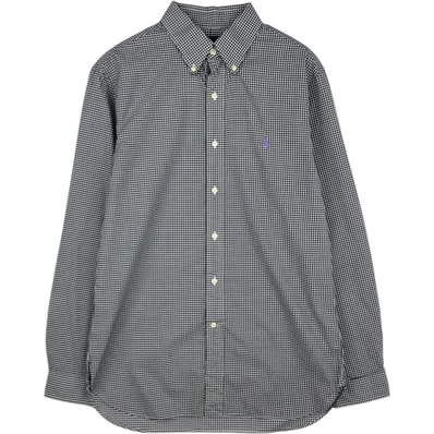 古着 ラルフローレン Ralph Lauren SLIM FIT ギンガムチェック 長袖 ボタンダウンチェックシャツ メンズL相当/eaa632560