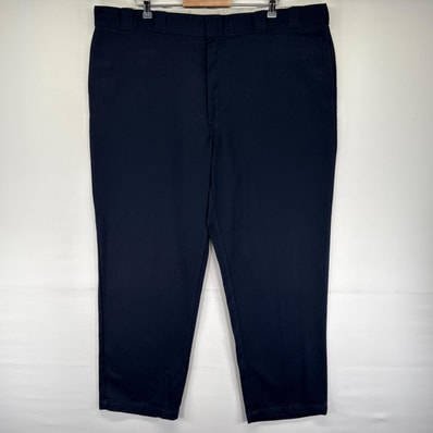 古着 ディッキーズ Dickies パンツ ワークパンツ ワンポイントロゴ 大きいサイズ 874 ジッパーフライ W48 L32 ネイビー系 メンズ
