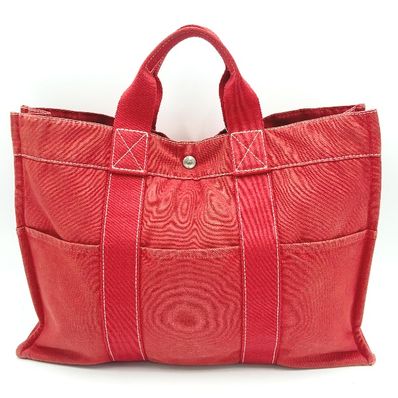 エルメス キャンバス トートバッグ トートバッグ レッド
