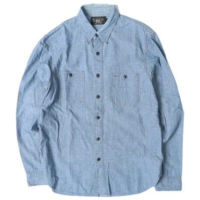 RRL ダブルアールエル インディゴシャンブレーワークシャツ 782751203001 S Indigo Double RL 長袖 トップス g28029