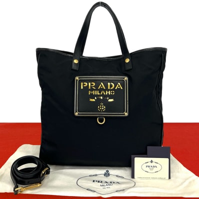 PRADA プラダ ナイロン レザー ショルダーバッグ ブラック
80618