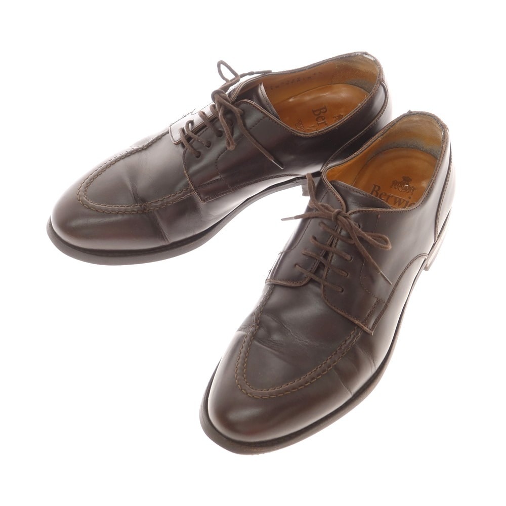 【中古】バーウィック BERWICK Uチップ ドレスシューズ ダークブラウン【サイズ6 1/2】【メンズ】