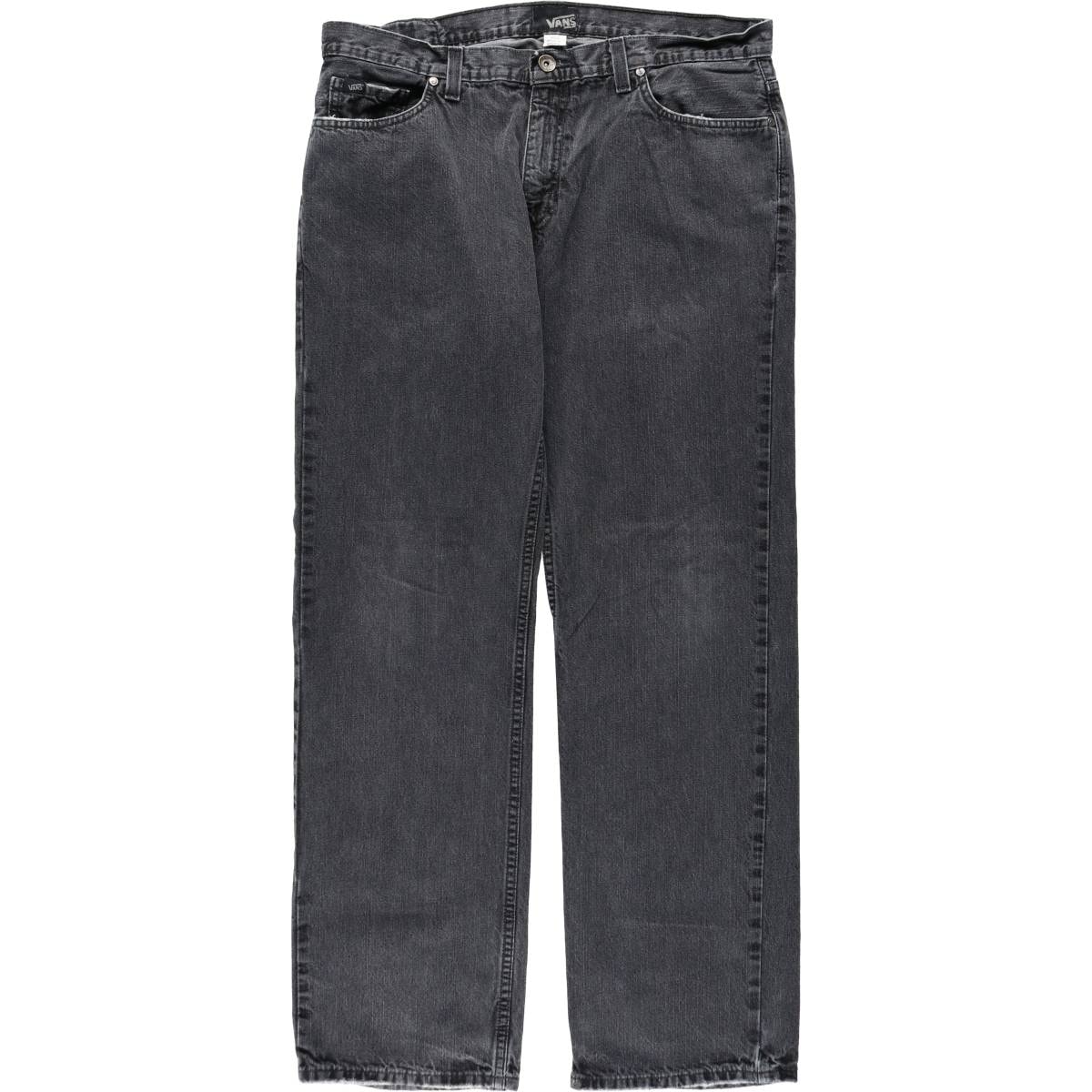 古着 バンズ VANS ブラックデニム ストレートデニムパンツ メンズw38相当/eaa569635