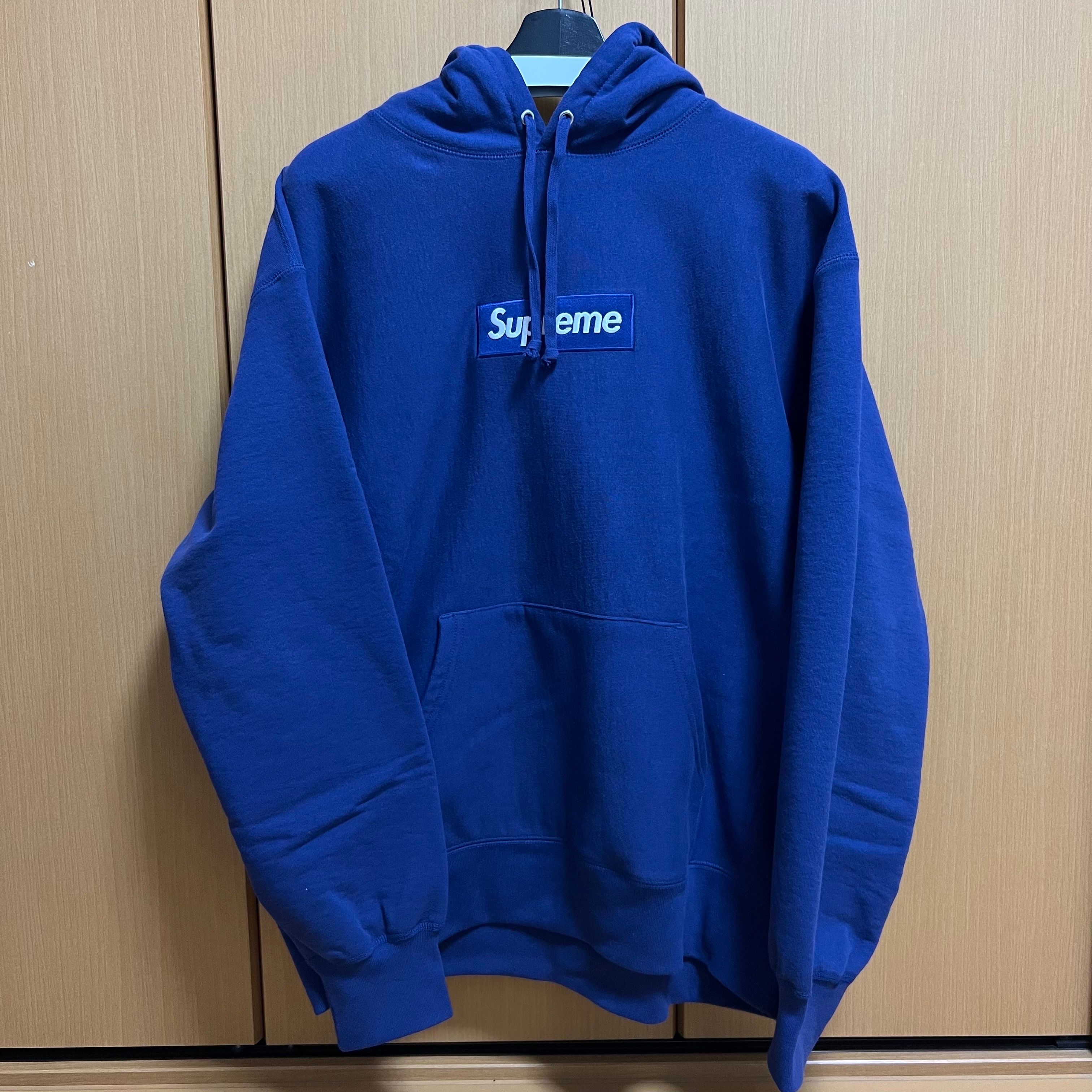 Supreme Box Logo Hooded Sweatshirt "Washed Navy" (21FW)