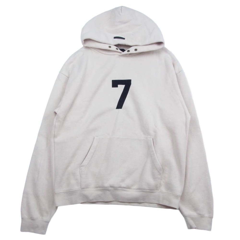 FEAR OF GOD フィアオブゴッド SEVENTH COLLECTION 7th Hoodie セブンス ナンバリング プルオーバー スウェット パーカー ベージュ系 S【中古】