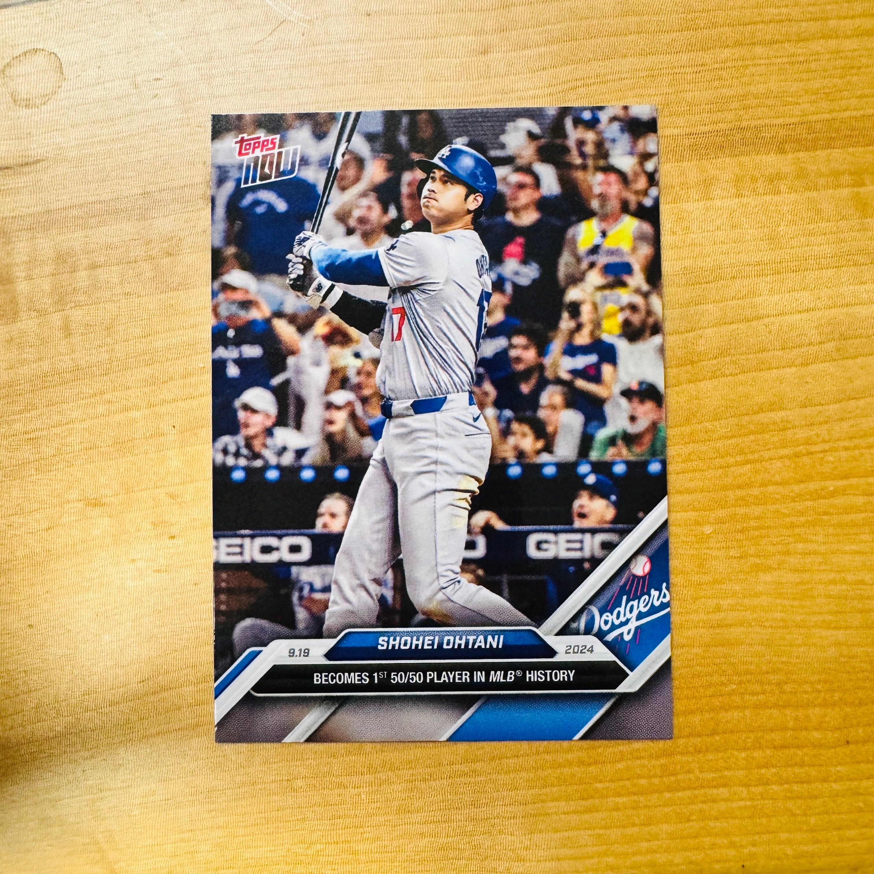 大谷翔平 [722](2024 MLB トップスナウカード「50/50 Club 9/19/24」)