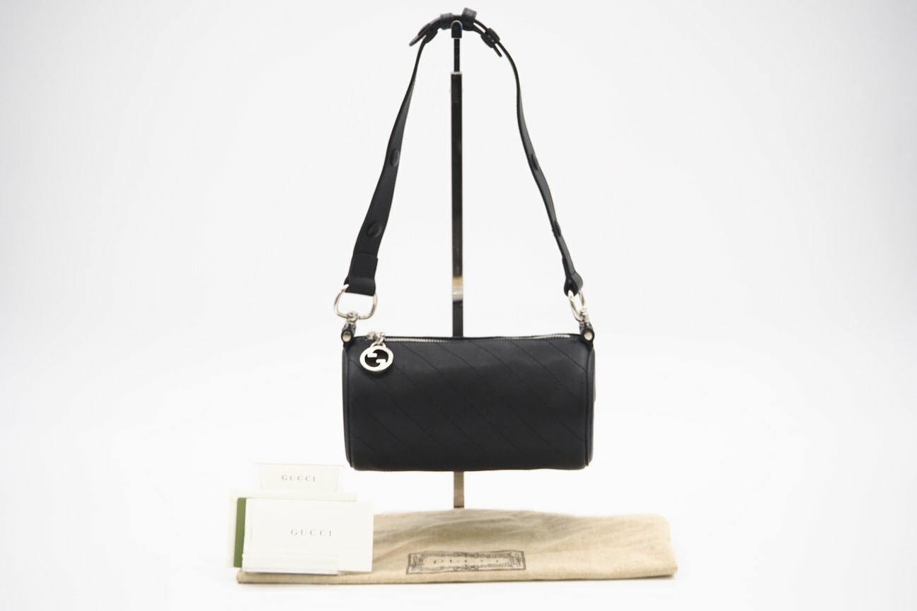 極美品 GUCCI グッチ ブロンディ ミニ ワンショルダー 760170 2wayショルダーバッグ ブラック レザー レディース