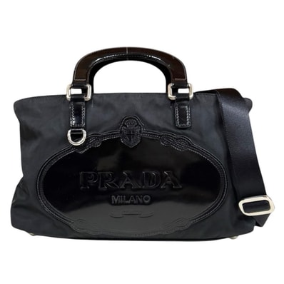 プラダ ショルダーバッグ ナイロン ブラック レディース PRADA 中古