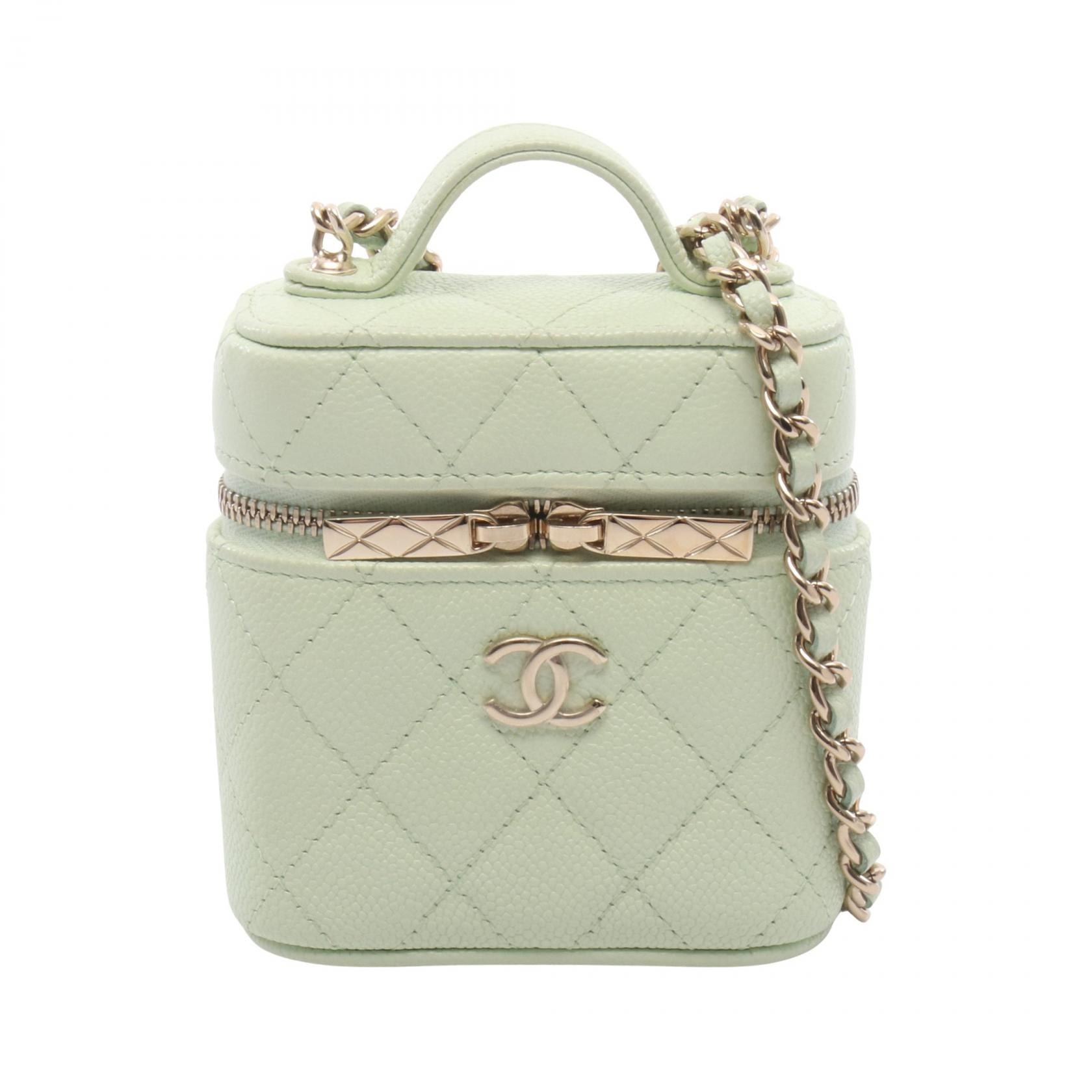 シャネル CHANEL マトラッセ ショルダーバッグ バッグ キャビアスキン(グレインドカーフ) レディース グリーン系 AP2503 【中古】