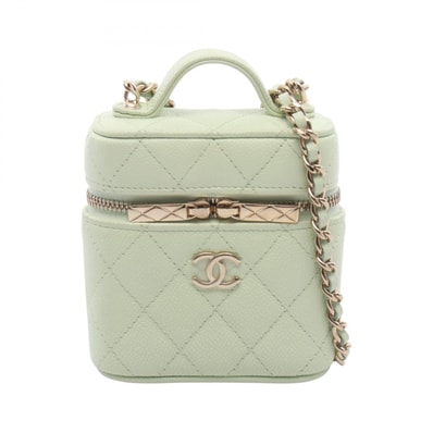 シャネル CHANEL マトラッセ ショルダーバッグ バッグ キャビアスキン(グレインドカーフ) レディース グリーン系 AP2503 【中古】