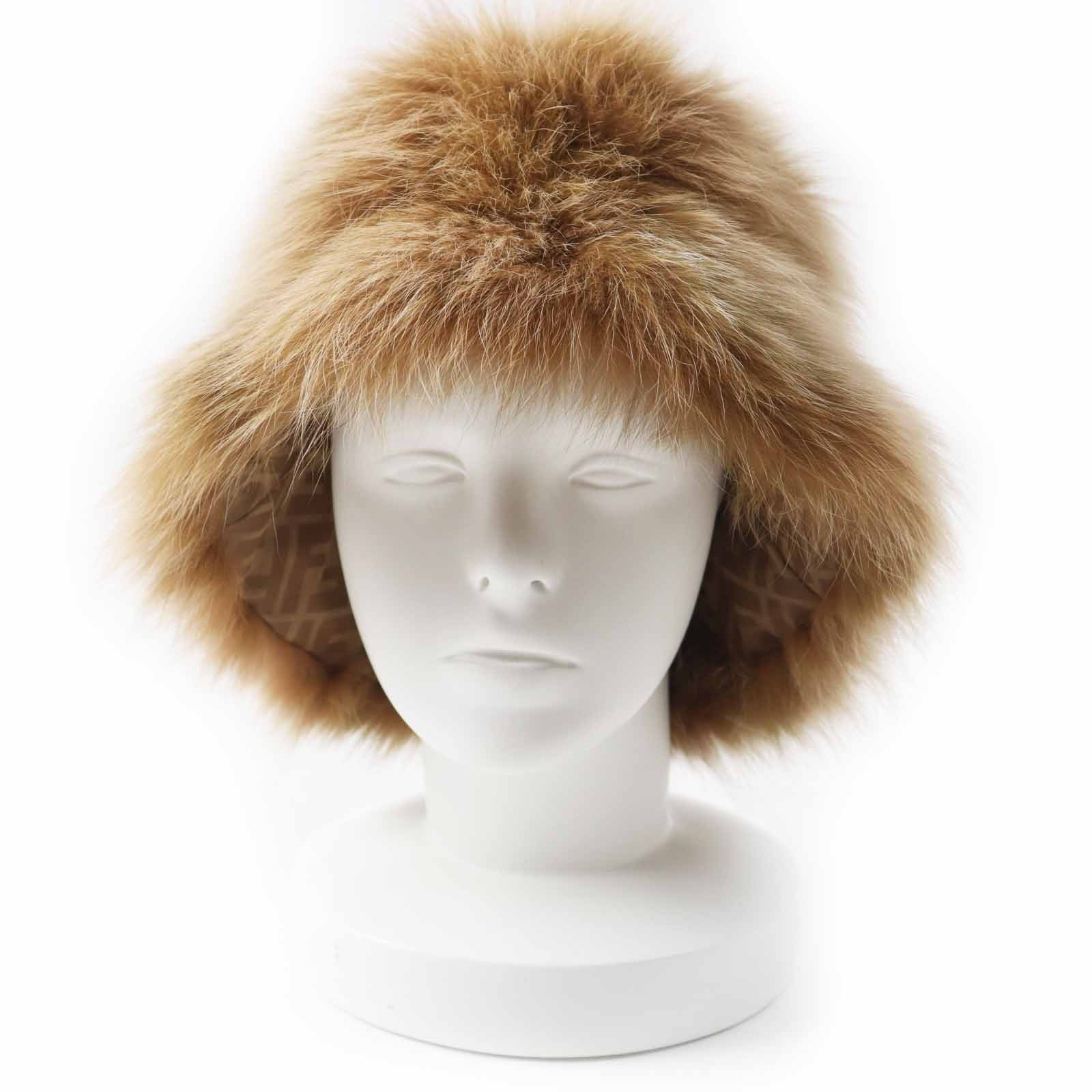 美品 フェンディ
 ハット ブラウン系 レディース S FNX116