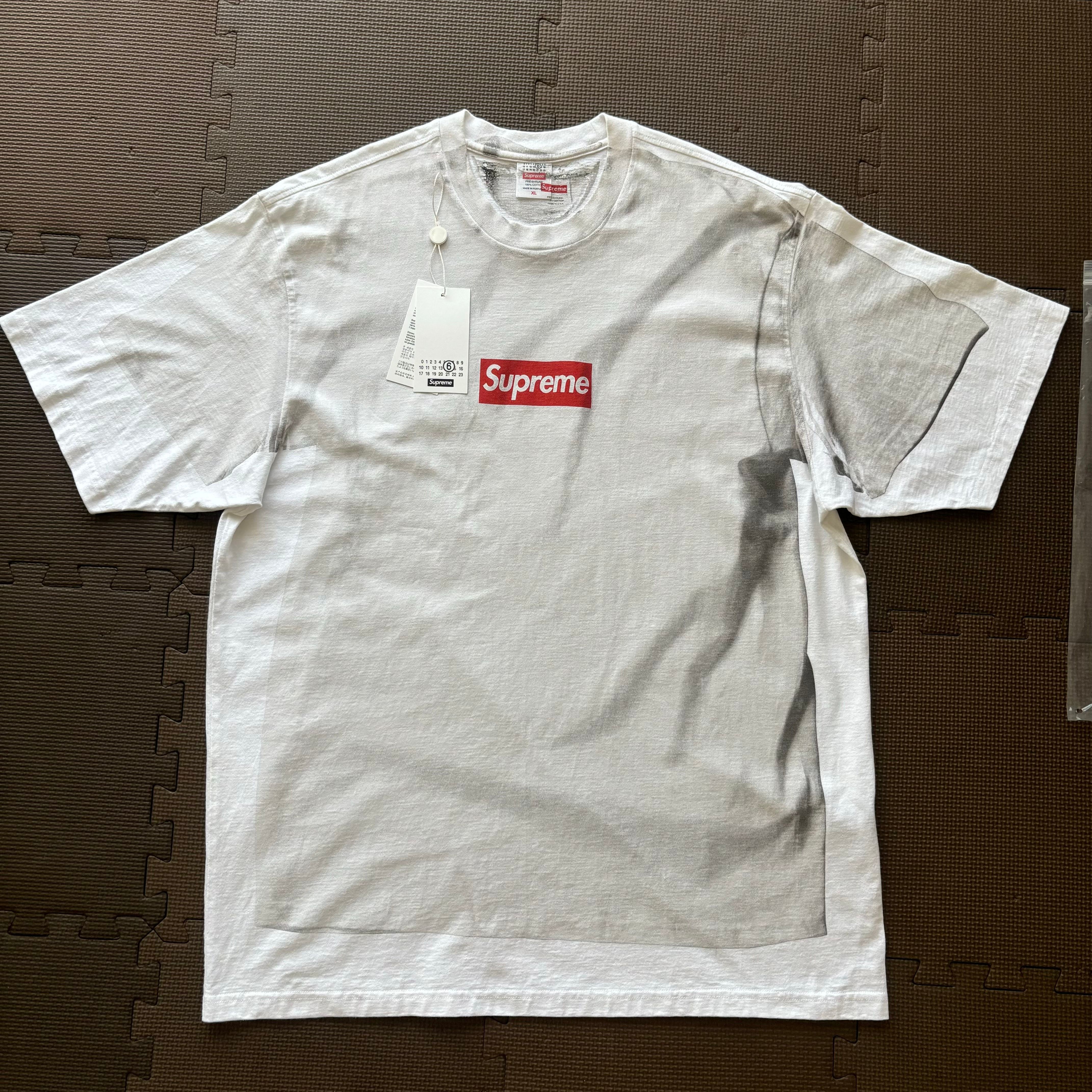 Supreme x MM6 Maison Margiela Box Logo Tee "White"
