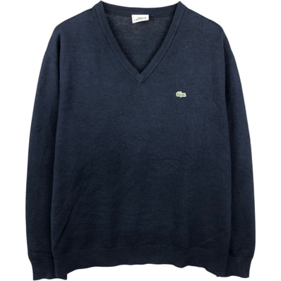 古着 ラコステ LACOSTE Vネック アクリル×ウールニットセーター 6 メンズXL相当/eaa637249