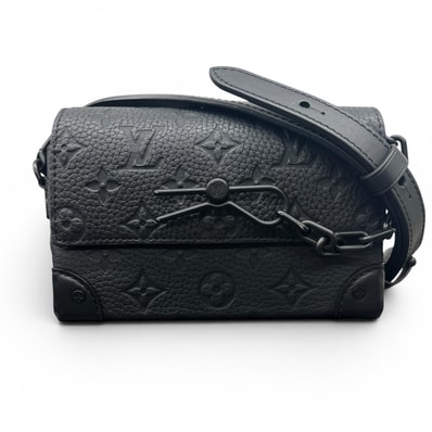 LOUIS VUITTON 極美品 ルイヴィトン スティーマー ウェアラブル ウォレット モノグラムトリヨン レザー ショルダーバッグ M81746 RFID確認済 ブラック クロスボディ Aランク 中古 鑑定済