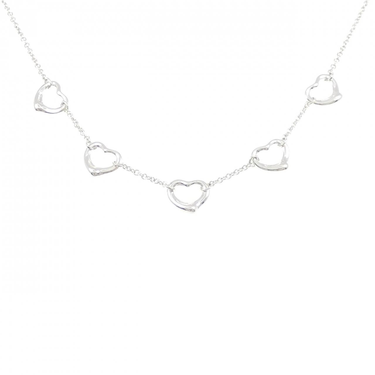 ティファニー オープンハート 5モチーフ ネックレス