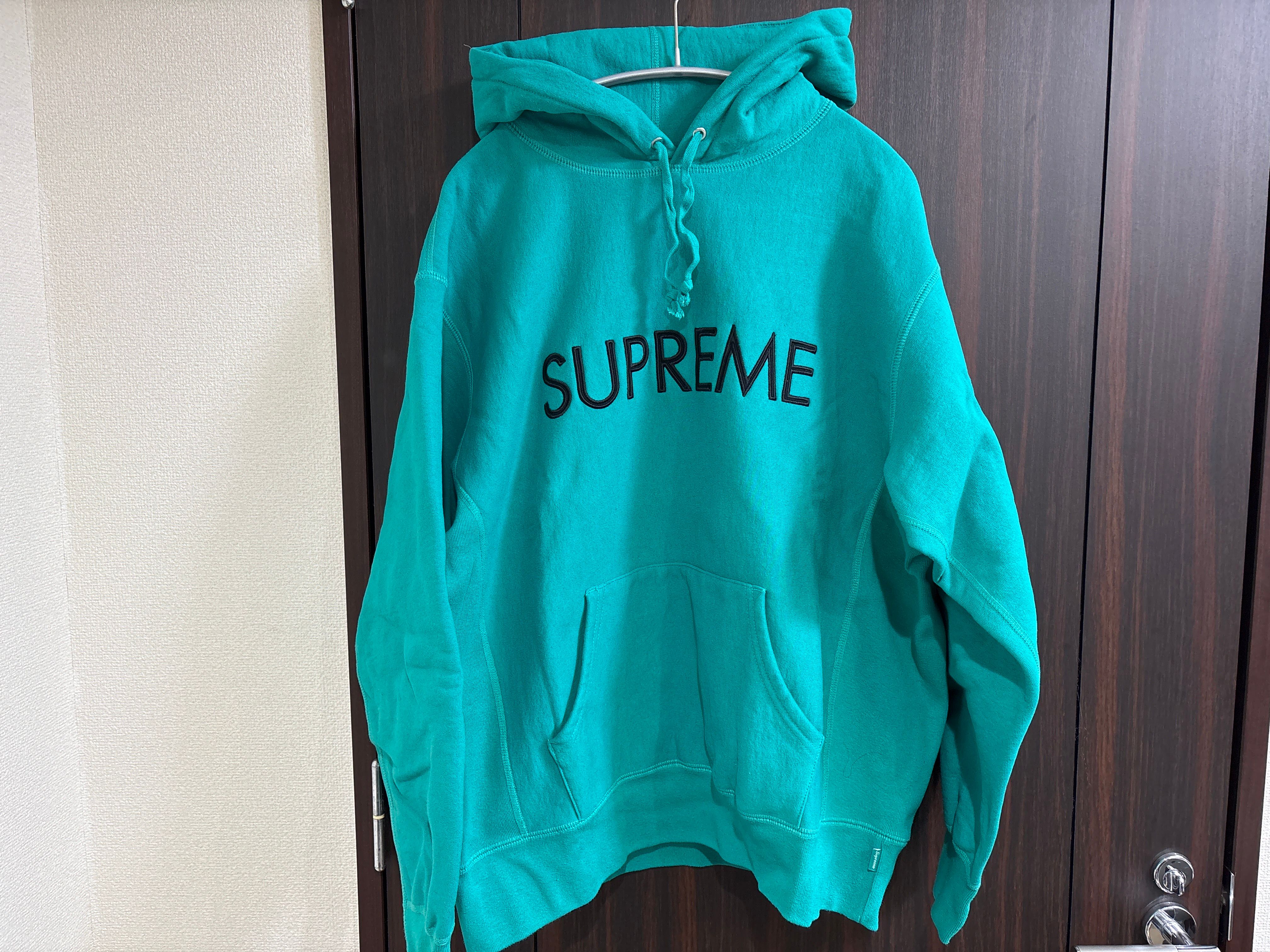 Supreme Capital Hooded Sweatshirt "Dark Aqua"