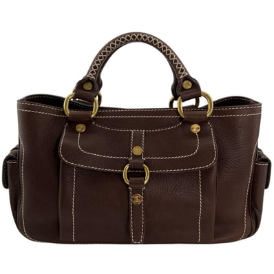 セリーヌ ブギーバッグ ハンドバッグ レザー ブラウン レディース CELINE 中古