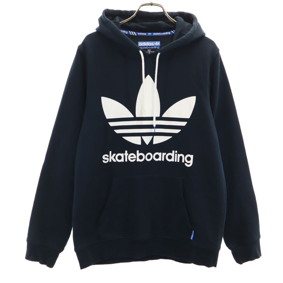 adidas アディダス 長袖 スウェットパーカー S ネイビー