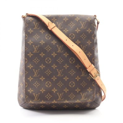 ルイ・ヴィトン LOUIS VUITTON ミュゼット モノグラム ショルダーバッグ バッグ PVCコーティングキャンバス レザー モノグラム レディース ブラウン系 M51256 【中古】