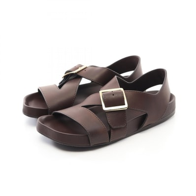 ロエベ LOEWE イーズ バックル サンダル 靴 レザー レディース ブラウン系 L814465X82601536 【中古】