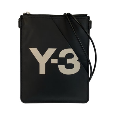 美品 Y-3 ワイスリー Y-3 ブラック 黒 ホワイト レザー ショルダーバッグ ポシェット 600988 【中古】