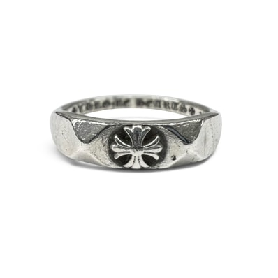 CHROME HEARTS 美品 クロムハーツ BBBLGM PYRAMID PLS バブルガム ピラミッド プラス リング インボイス・袋付属 指輪 シルバー 9号 クロス ピンキーリング アクセサリー ABランク 中古 鑑定済 クロムリング