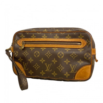 【6dc2314】ルイヴィトン クラッチバッグ モノグラム マルリードラゴンヌGM M51825 ブラウン【中古】メンズ