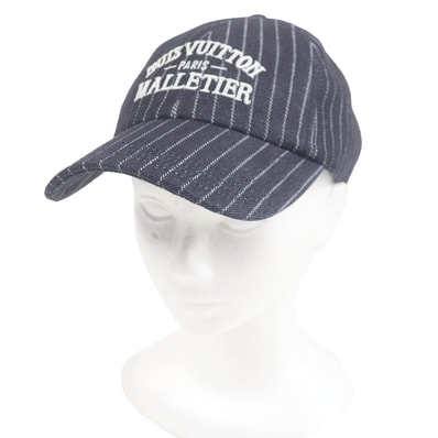 極美品 ルイヴィトン
キャップ キャップ・デニム ストライプ ネイビー メンズ M5146L
