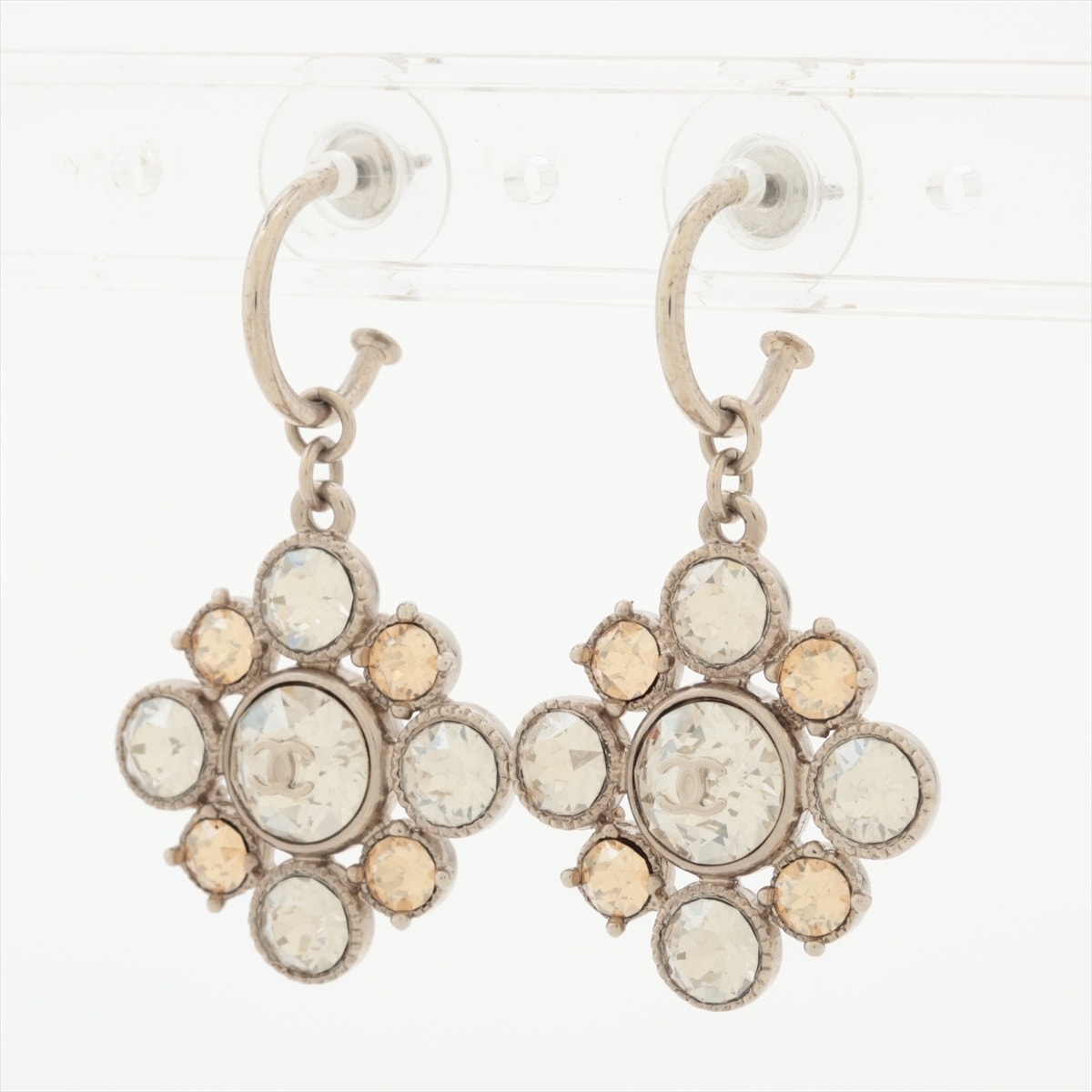 シャネル CHANEL C13V 2013年 ラインストーン ココマーク ピアス【中古】